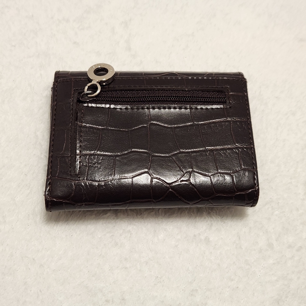 ⭐️ Nine West Dark Brown Faux Alligator Crossbody Bag with Matching Wallet - Picture 9 of 10